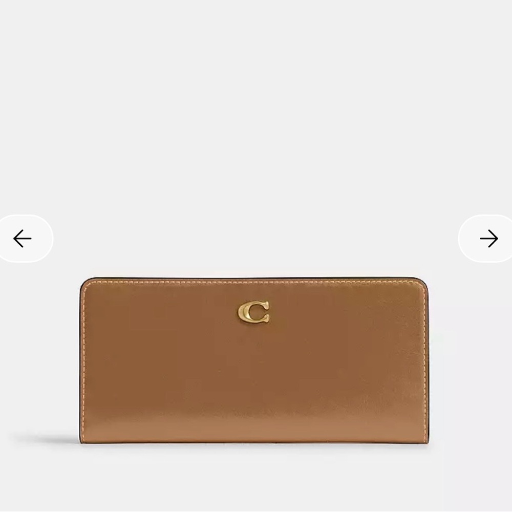 SOLD Coach essential slim zip wallet honey